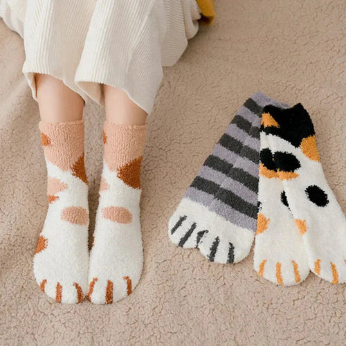 Plush Winter Cute Cat Paws Socks: The Adorable & Cozy Gift for Cat Lovers
