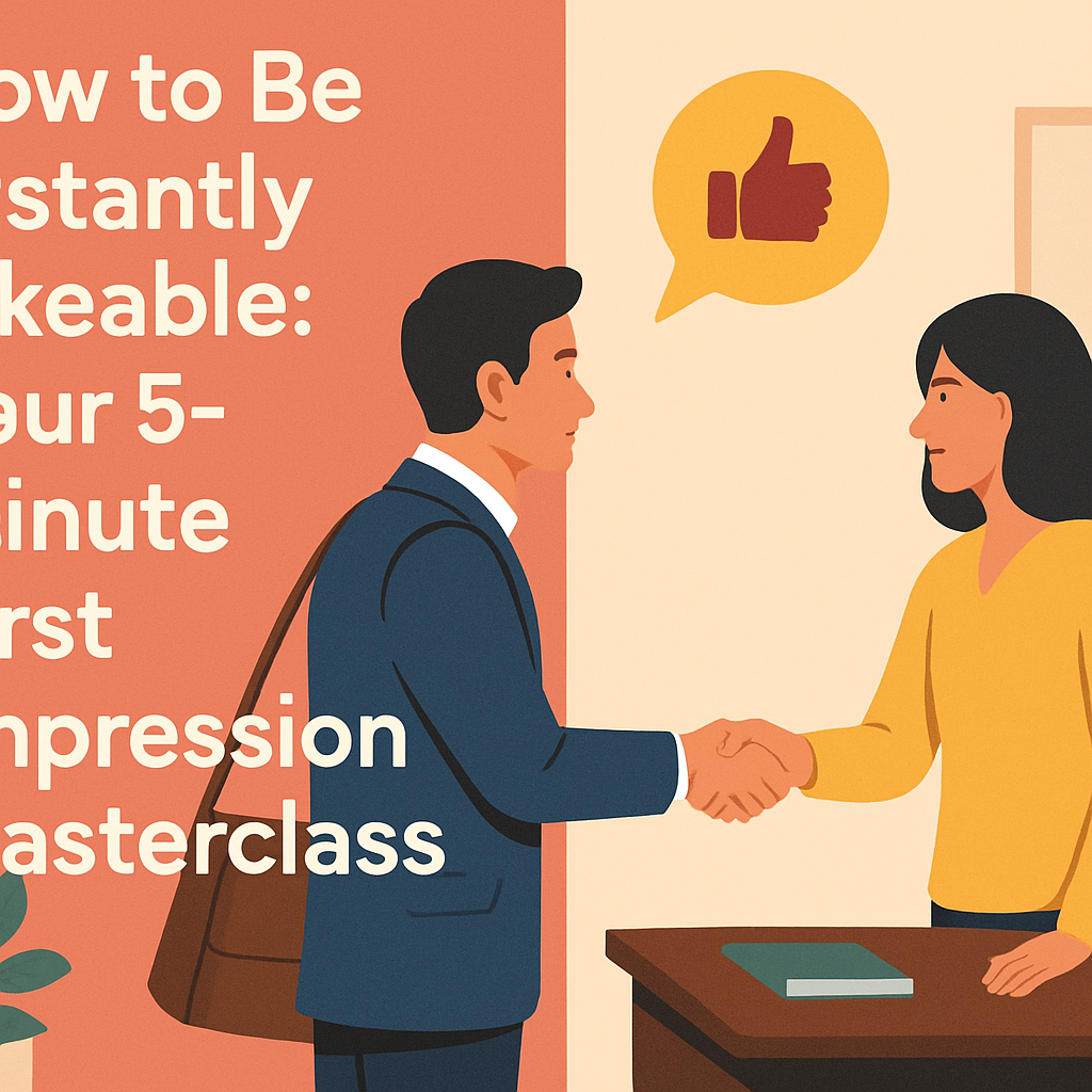 How to Be Instantly Likeable: Your 5-Minute First Impression Masterclass