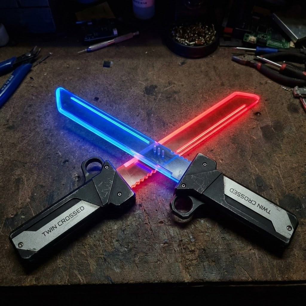 Dual Blade LED Light Toy Knife: The Ultimate Sci-Fi Gadget Gift