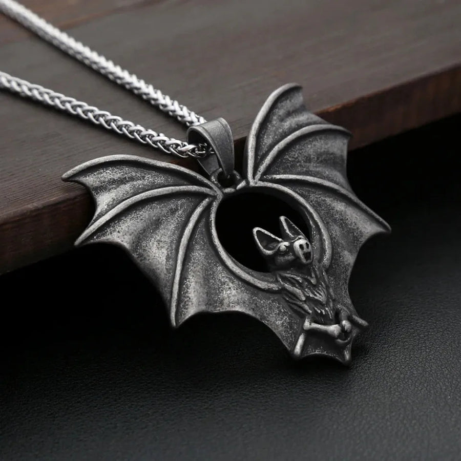 Gothic Night Bat Pendant Necklace: The Ultimate Unique Gift for Bold Alternative Style