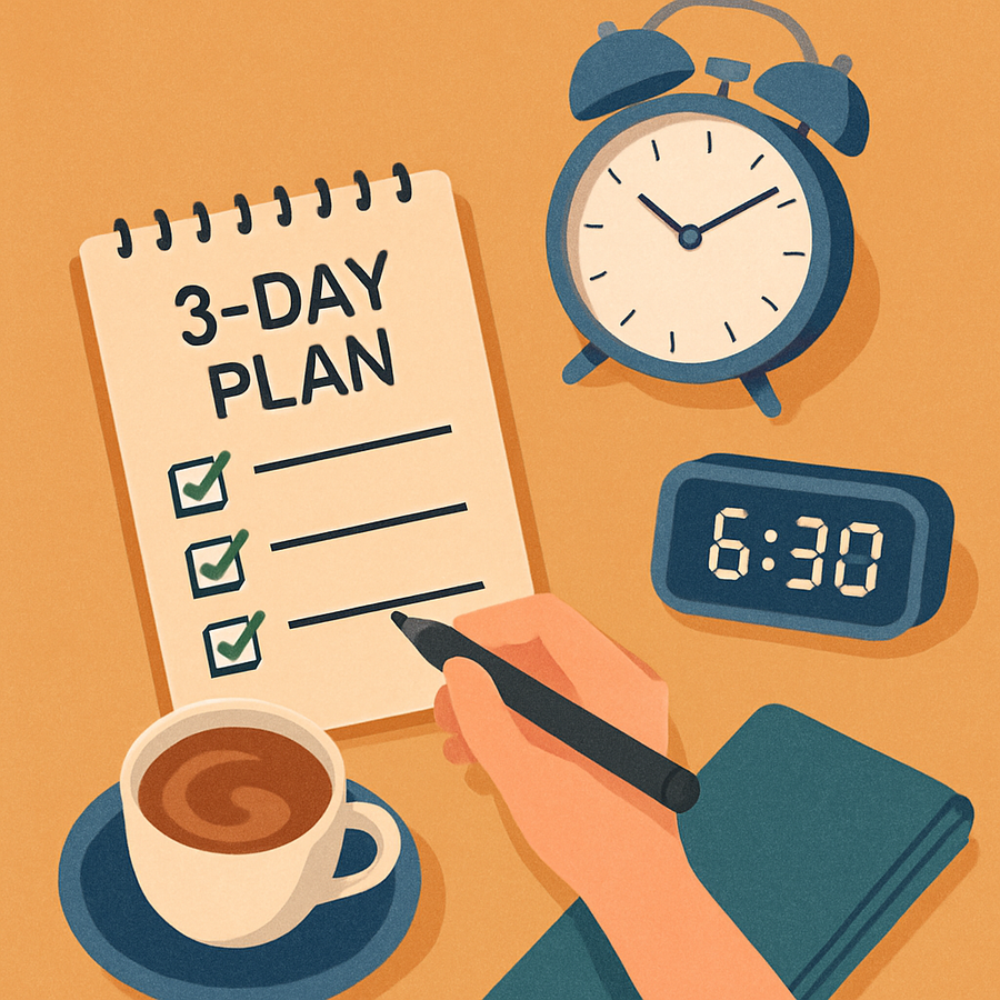 Make Your Morning Routine Stick: The 3-Day Action Plan for Lasting Habits