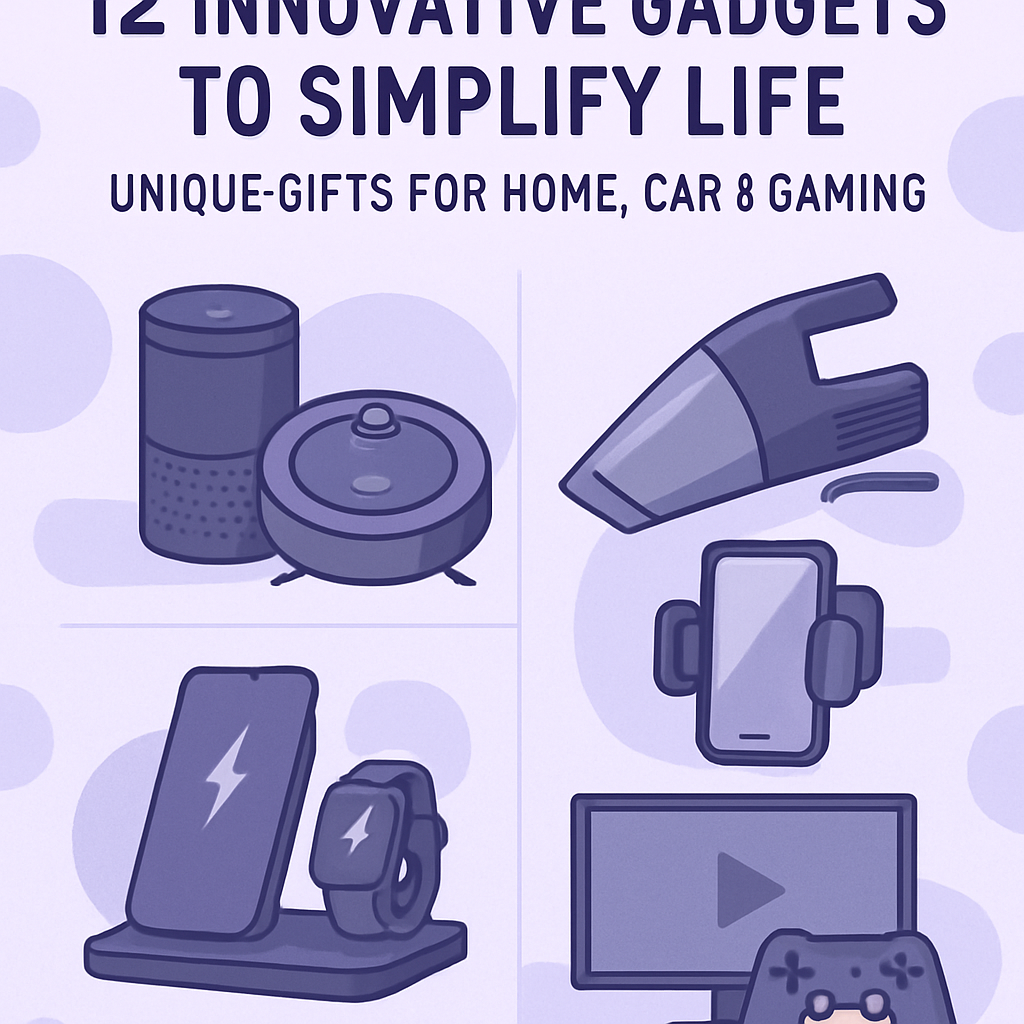 12 Innovative Gadgets to Simplify Life: Unique Gifts for Home, Car & Gaming