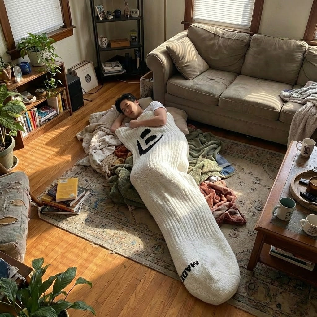 The Hilariously Cozy Gift You Never Knew You Needed: The Giant Sock Blanket Bag