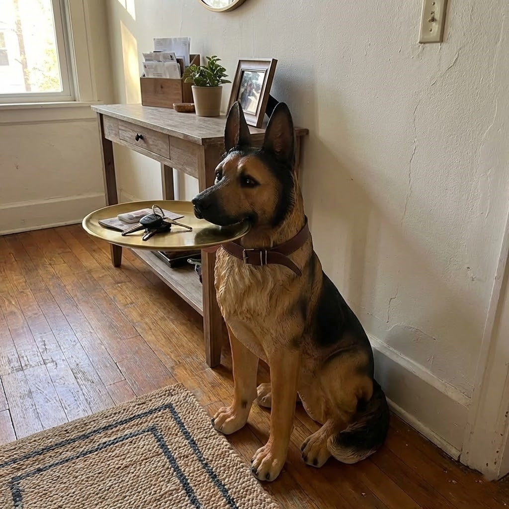 Artsy German Shepherd Decorative Side Table: The Ultimate Gift for Dog Lovers and Art Enthusiasts