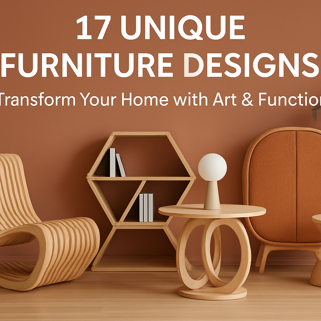 17 Unique Furniture Designs: Transform Your Home with Art & Function