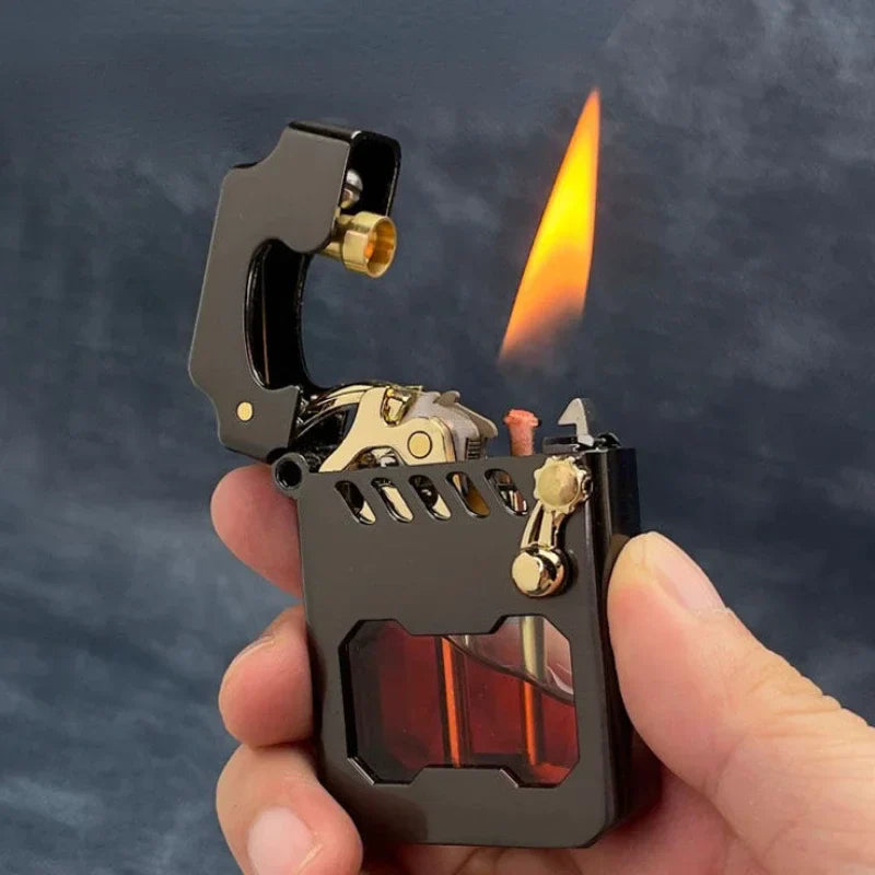 Classic Retro Mechanical Flame Lighter: Timeless Style & Unique Gift Idea