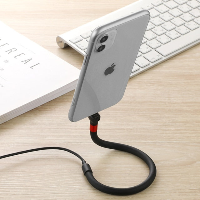 The Ultimate 2-in-1 Flexible Charging Cable Phone Holder: Your Perfect Gift Idea