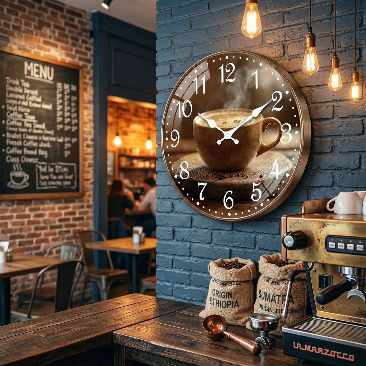 The Ultimate Cafe Inspired Coffee Wall Clock: A Unique Gift for Any Coffee Lover