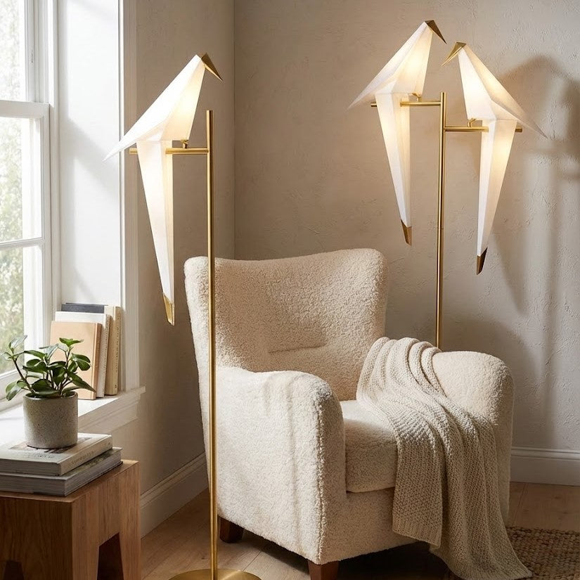 This Origami Bird Sculptural Floor Lamp is the Unique Gift You’ve Been Searching For