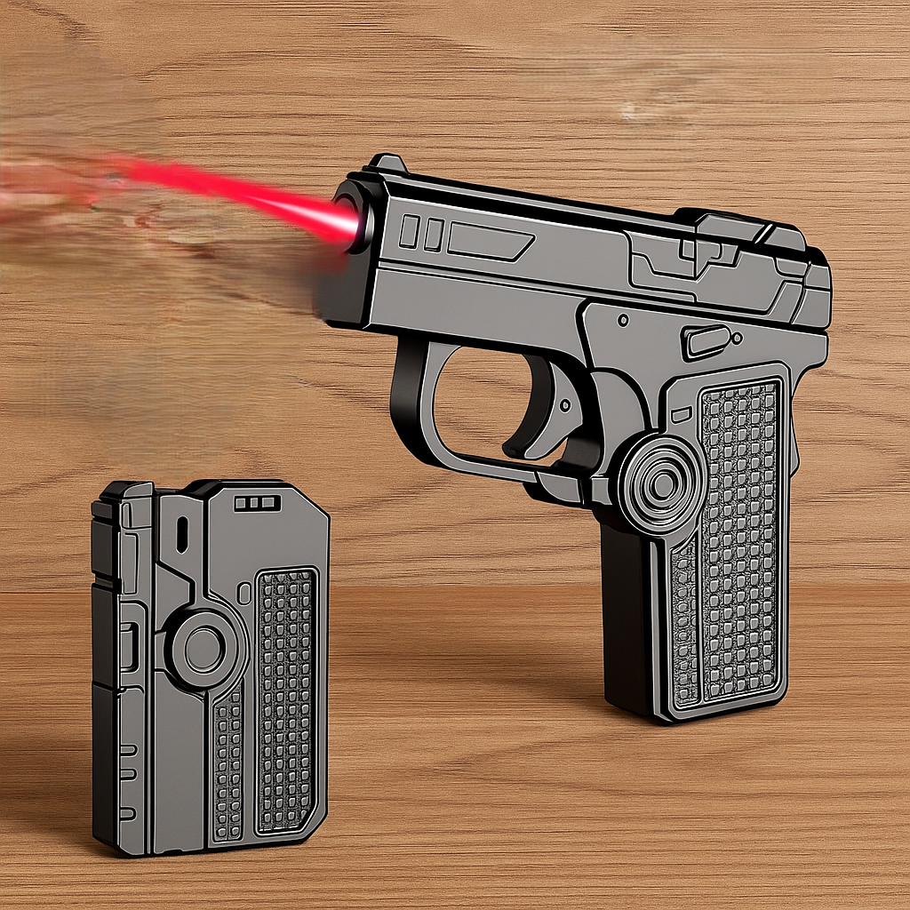 Gun-Shaped Windproof Lighter with Laser: The Ultimate Foldable Gadget Gift Idea
