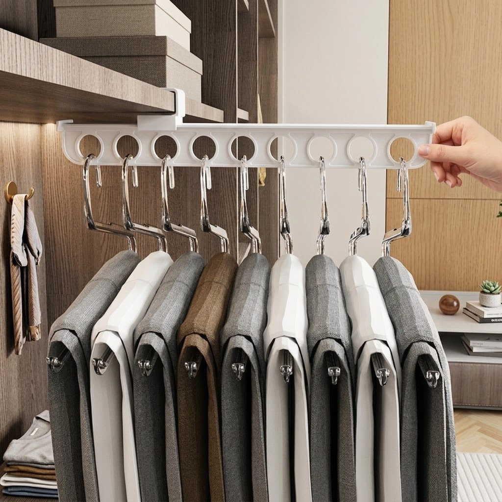 Slide Hang Retractable Closet Rack: Ultimate Space-Saving Gift for Organized Living