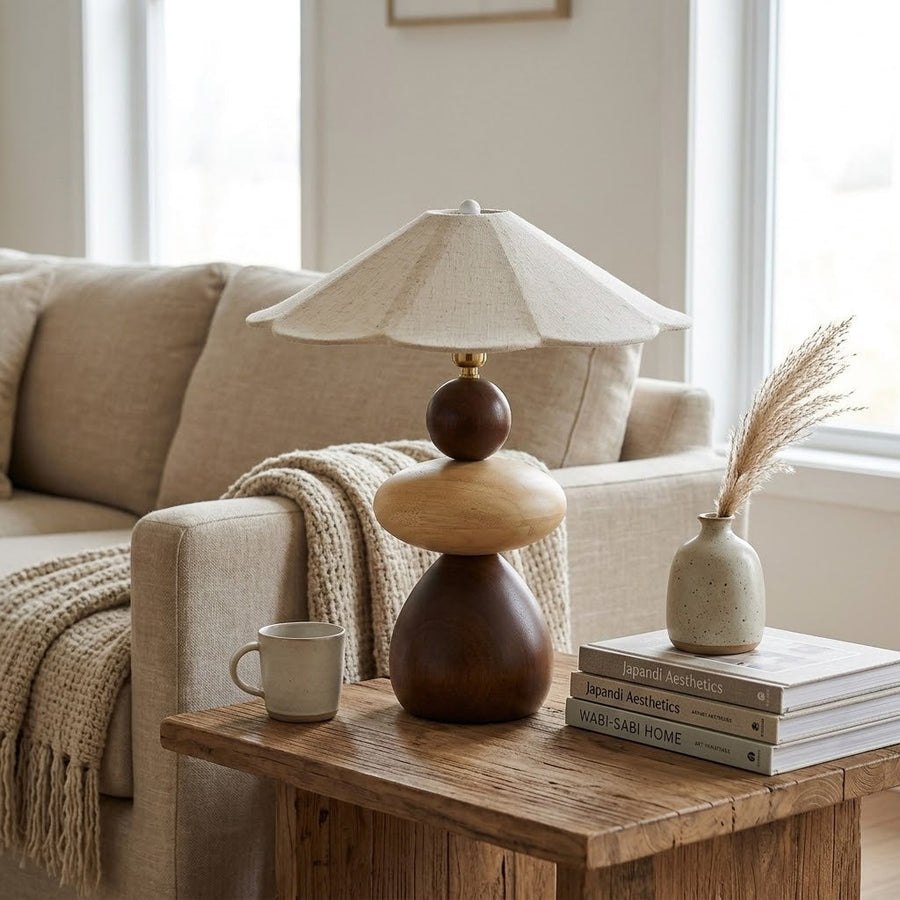 Zen Style Wooden Table Lamp: The Perfect Gift for a Modern & Peaceful Home