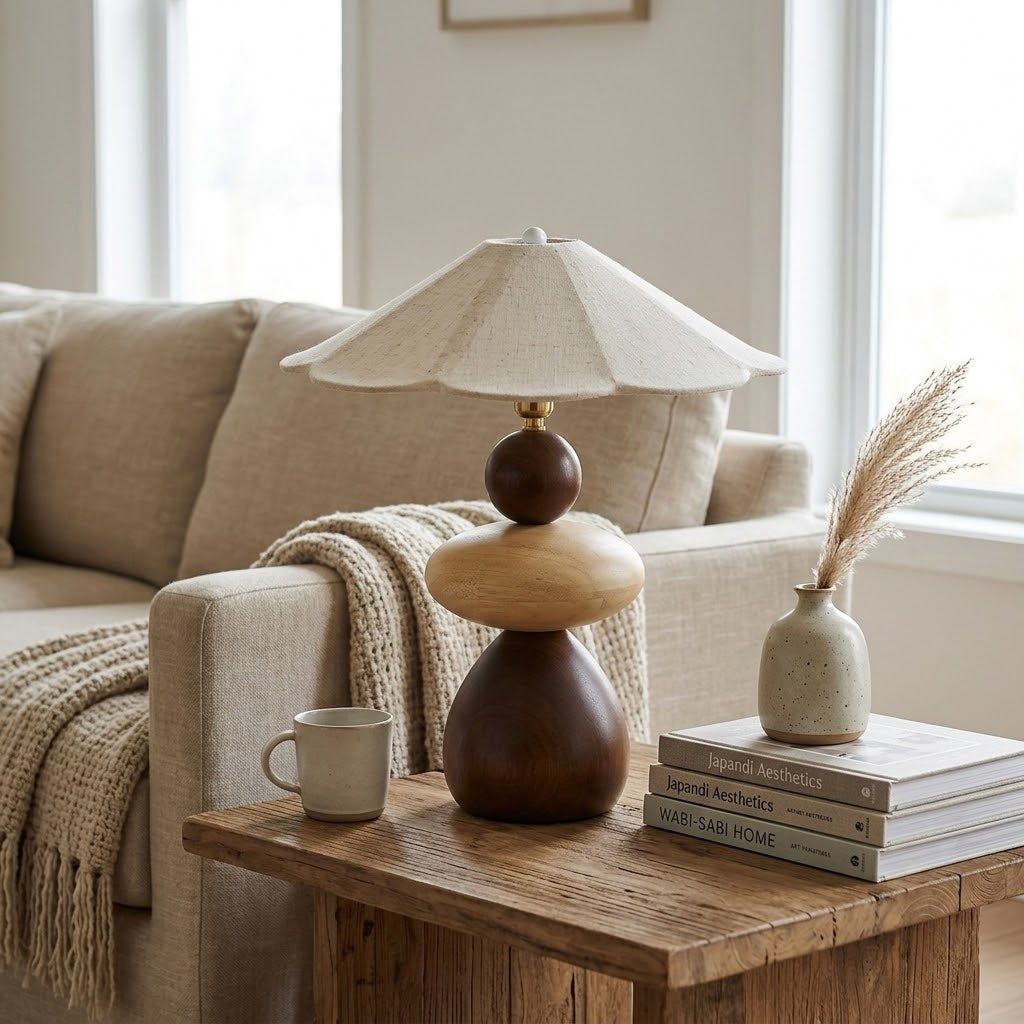 Zen Style Wooden Table Lamp: The Perfect Gift for a Modern & Peaceful Home