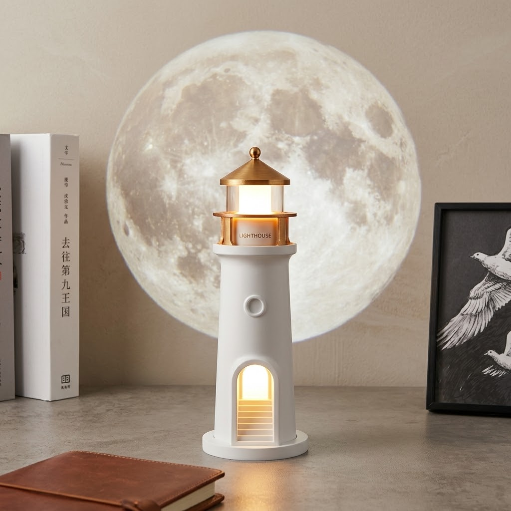 Moon Harbor Lighthouse Night Lamp: The Perfect Unique Gift Blending Coastal Charm & Smart Tech