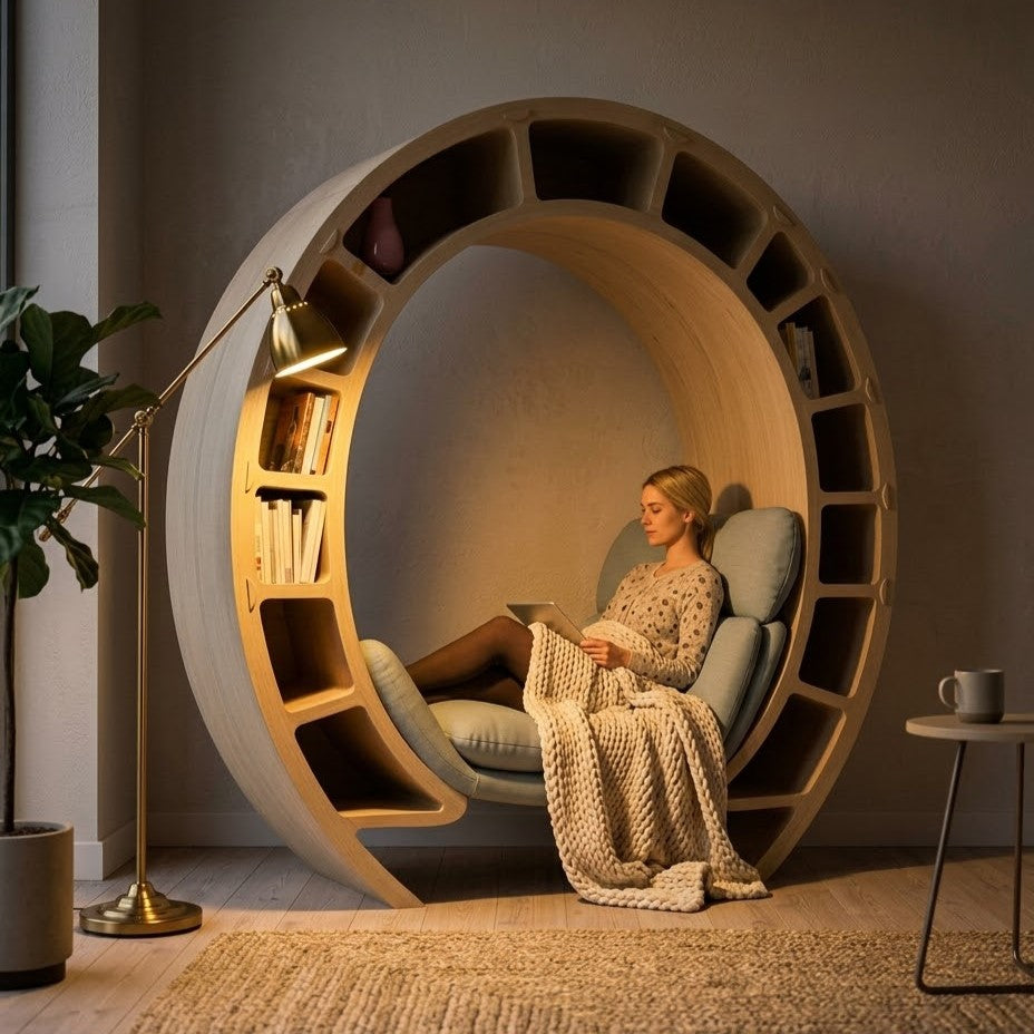 The Ultimate Gift for Book Lovers: Reading Orbit Bookshelf Nook Chair