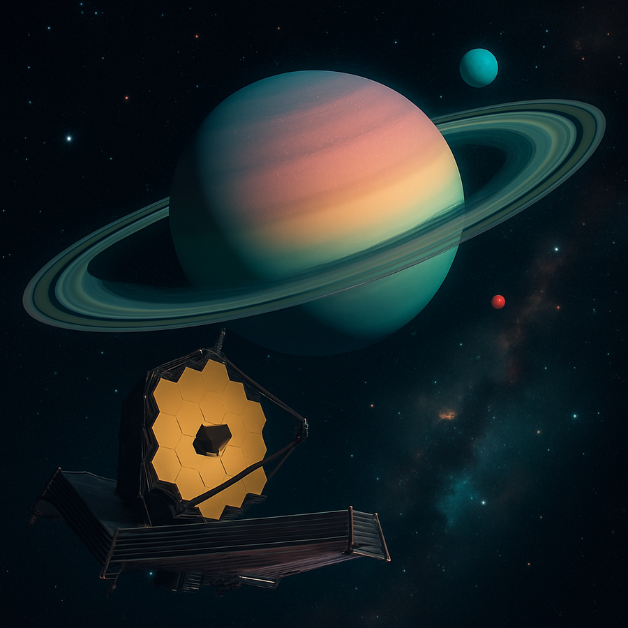 Webb Telescope Unveils Saturn’s Infrared Secrets: Rings, Atmosphere & Moons
