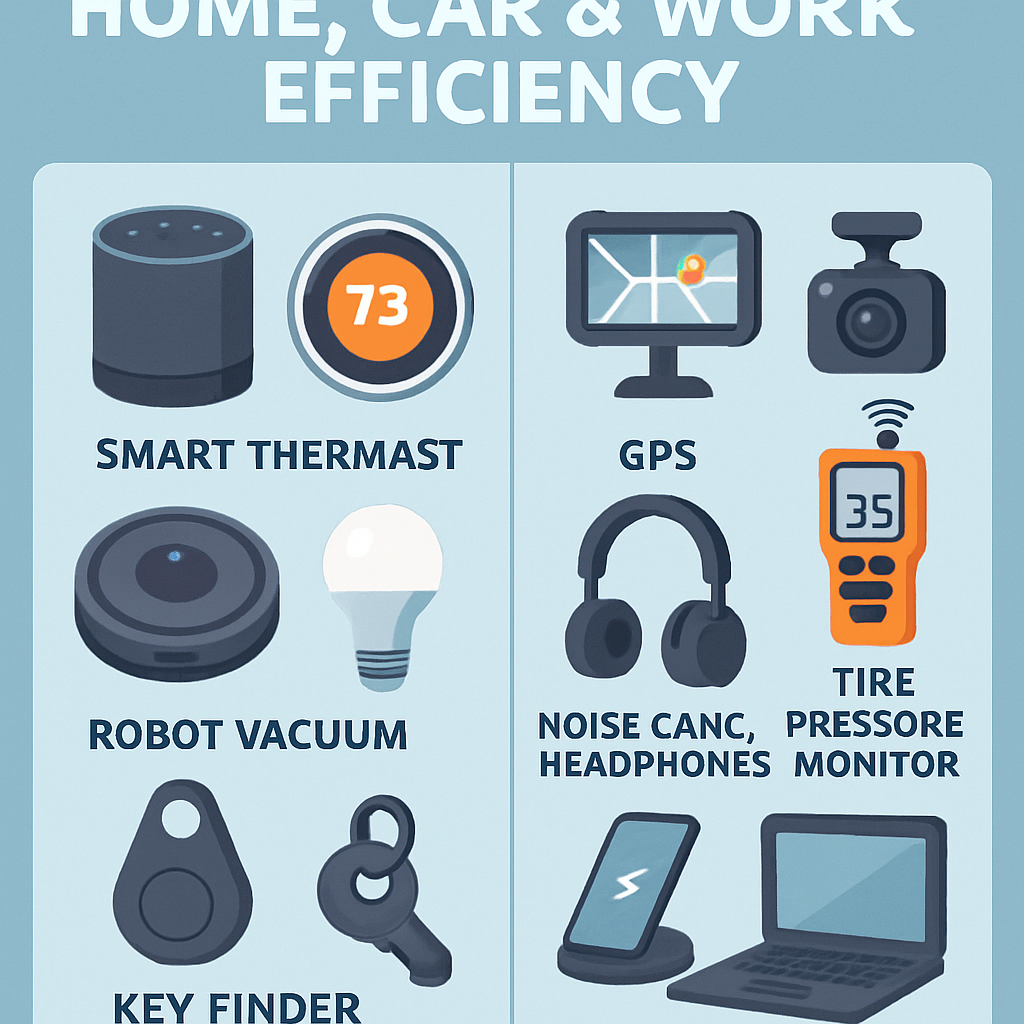 12 Smart Tech Gadgets to Boost Home, Car & Work Efficiency