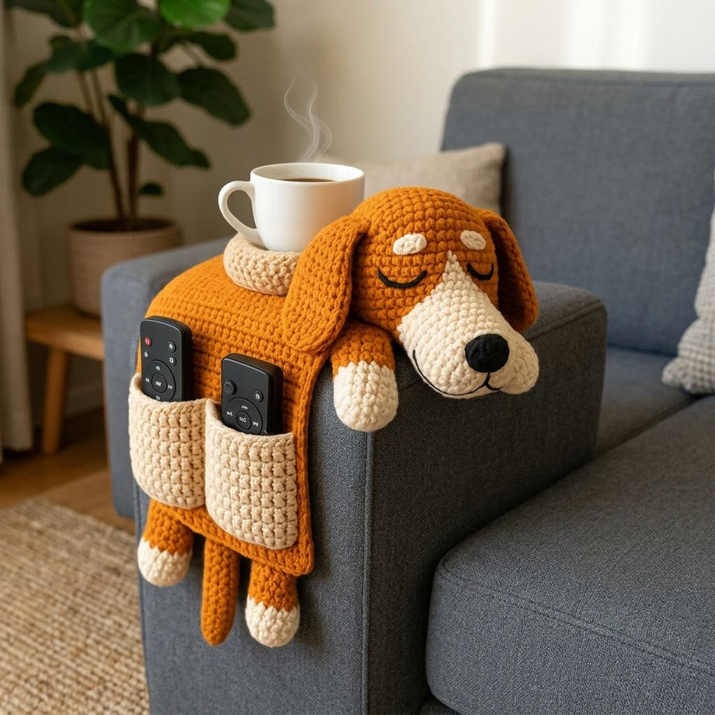 SitBoy Dog Sofa Organizer: Cute Clutter Solution for Remotes & Phones