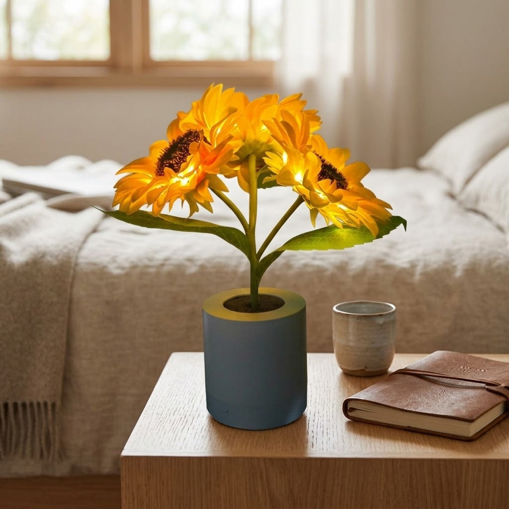 Natural Bloom Ambient Light Lamp: The Unique Sunflower Gift & Home Decor
