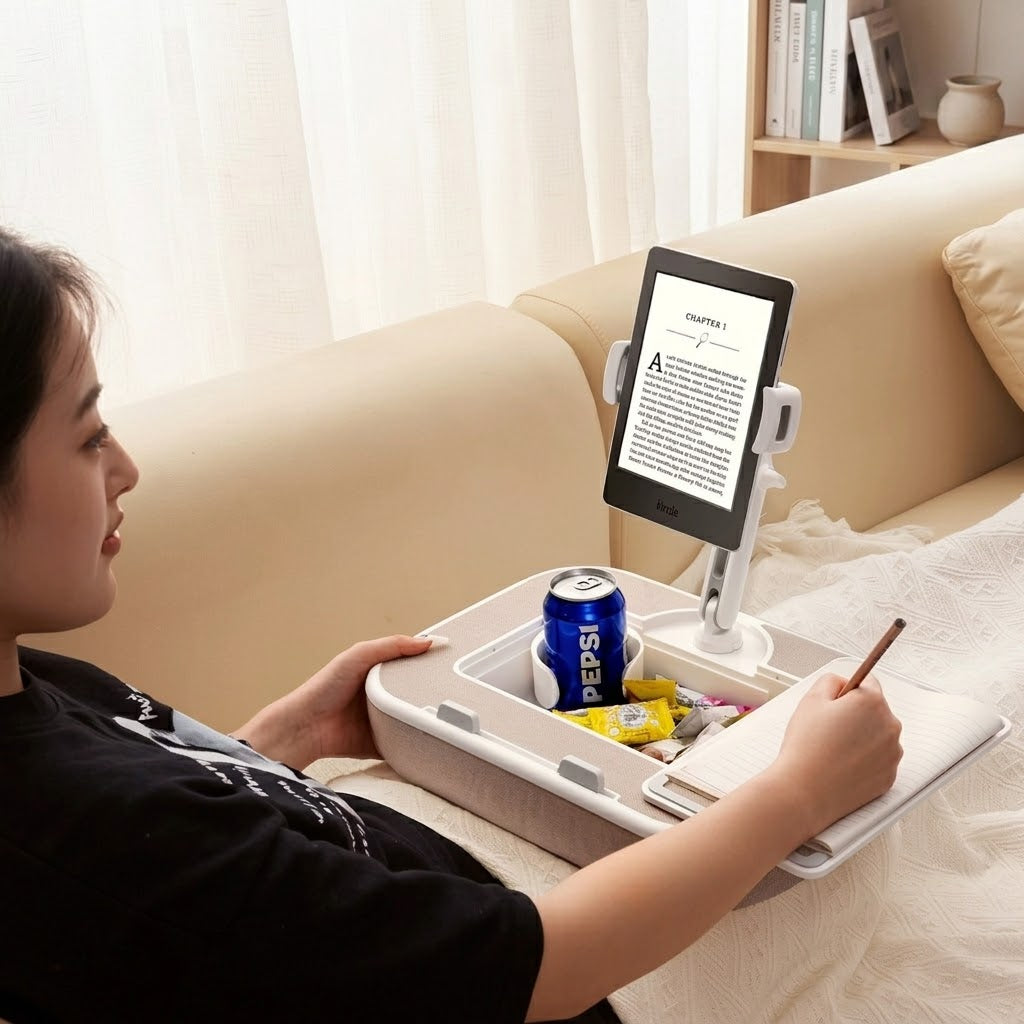 Work & Chill Rotating Tablet Pillow Desk: The Ultimate Comfort Gadget & Unique Gift