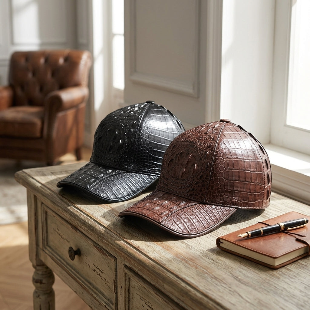 Crocodile Texture Leather Baseball Cap: The Stylish & Unique Gift Idea