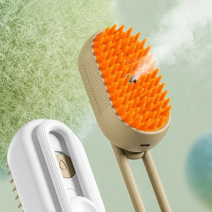 3in1 Steamy Electric Pet Brush: The Unique Gift for Pet Lovers & a Pet Spa Day