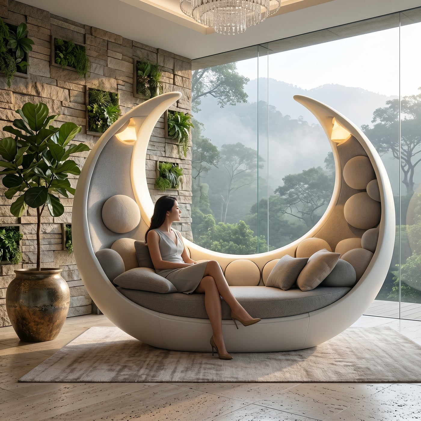 Moon Cradle Sofa: An Artistic Statement & Unforgettable Luxury Gift