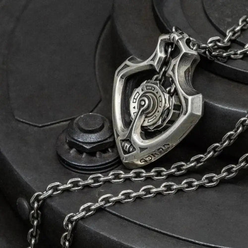 Mechanical Rotating Gear Vintage Necklace: A Unique Steampunk & Industrial Gift Idea
