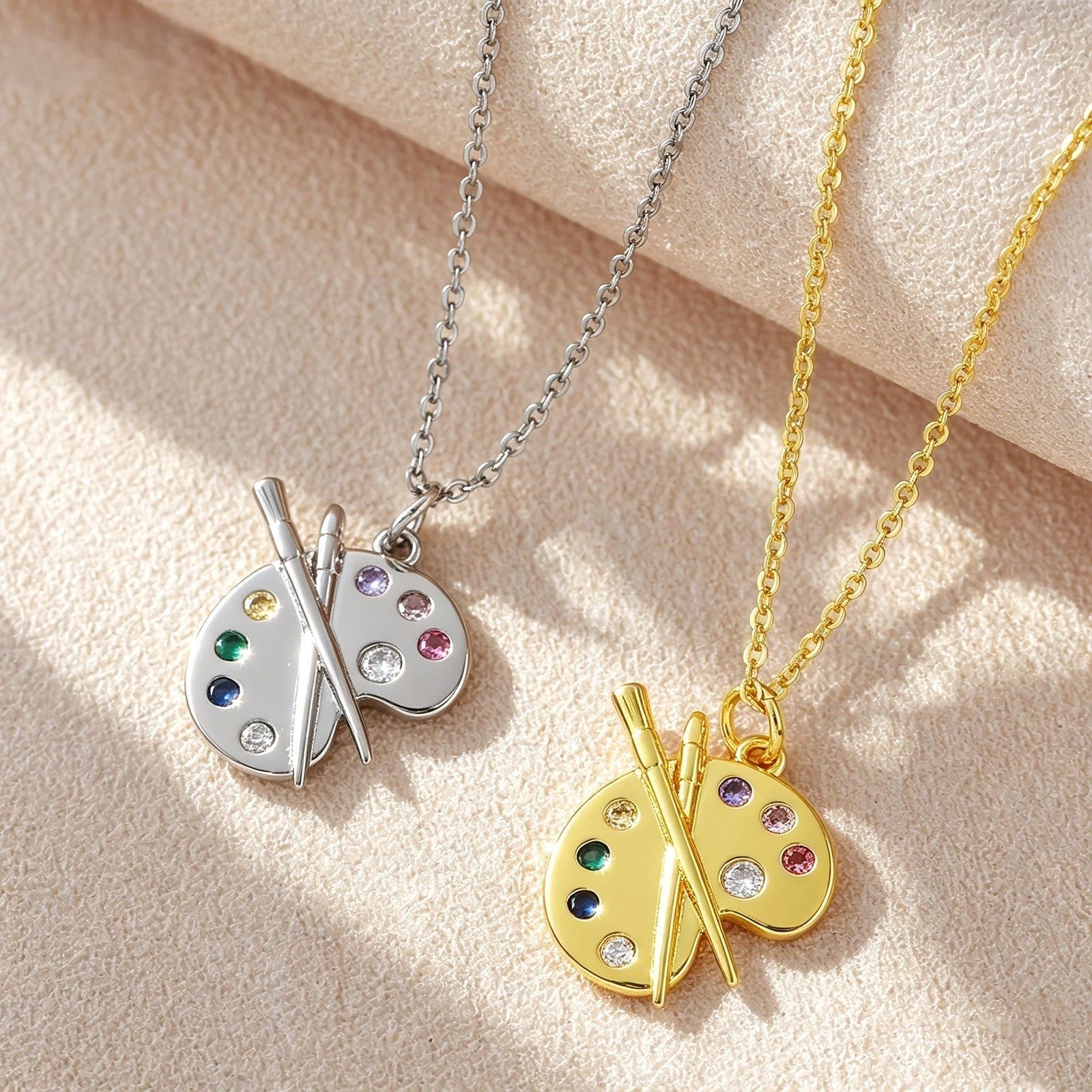 The Perfect Gift for Creatives: The Artist Palette Gemstone Pendant Necklace