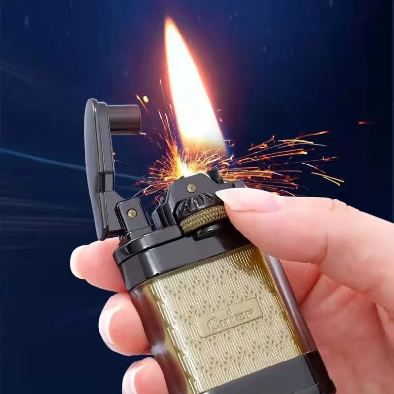“Discover the Ultimate Gift: Modern Clear Tank Jet Flame Lighter with Superior Design and Functionality”