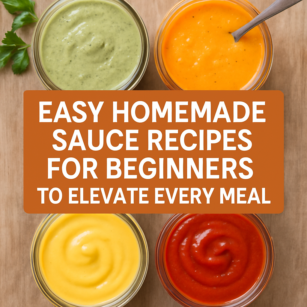 Easy Homemade Sauce Recipes for Beginners to Elevate Every Meal