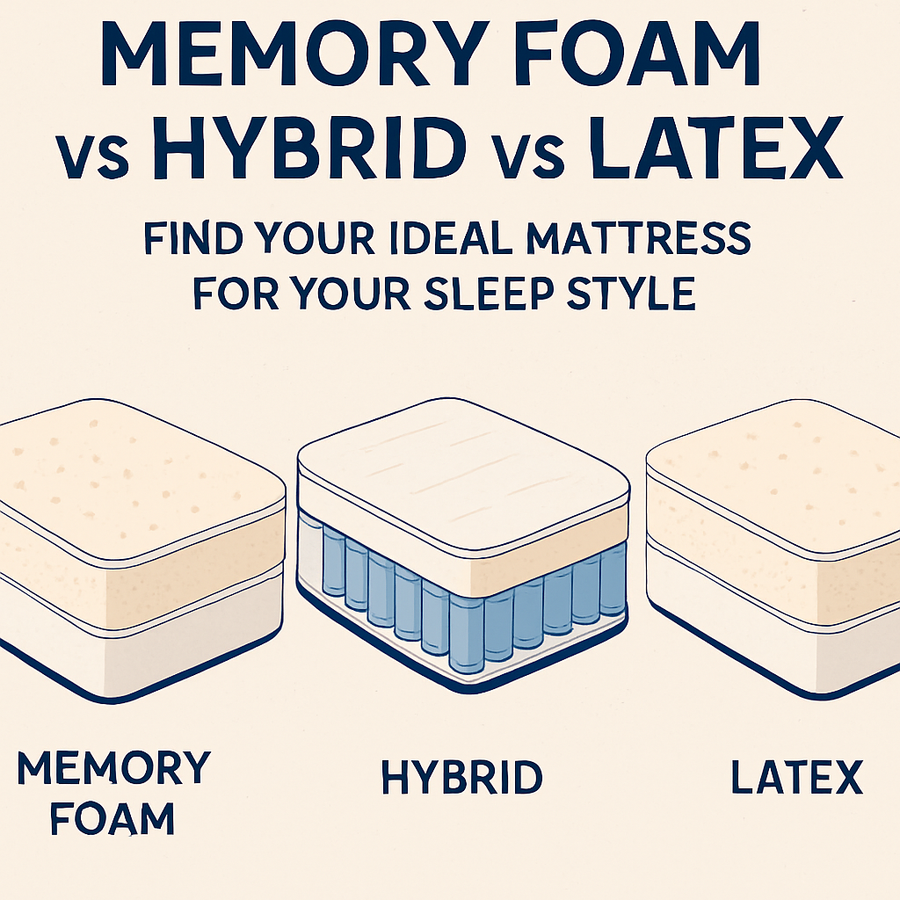 Memory Foam vs Hybrid vs Latex: Find Your Ideal Mattress for Your Sleep Style