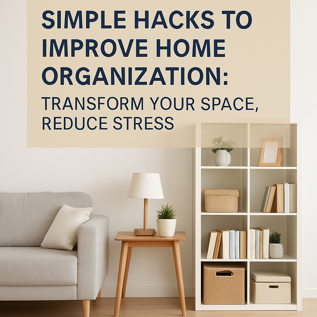 Simple Hacks to Improve Home Organization: Transform Your Space, Reduce Stress