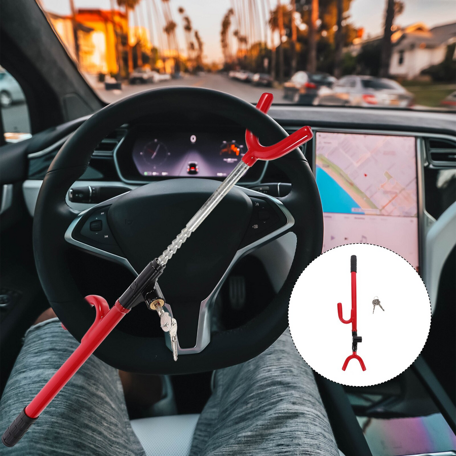 Anti-Theft Car Steering Wheel Retractable Safety Lock - Image 4