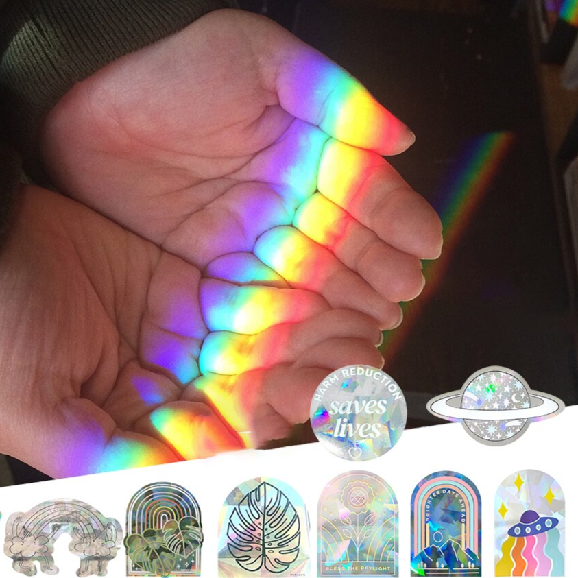 Rainbow Sun Catcher Reflective Window Stickers - Image 0
