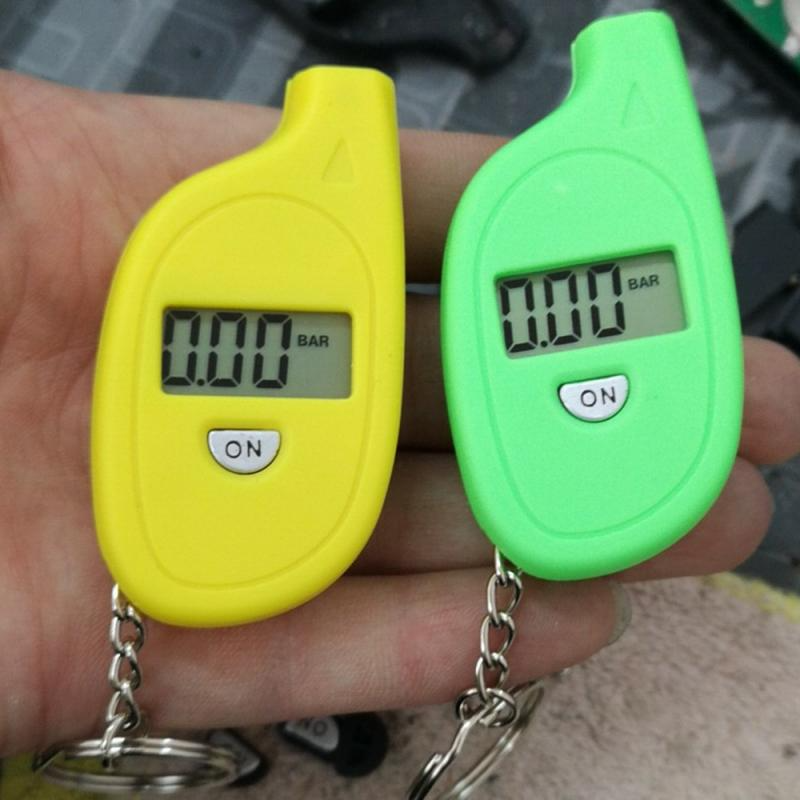 Portable Digital Car Tire Pressure Tester Keychain - Image 0