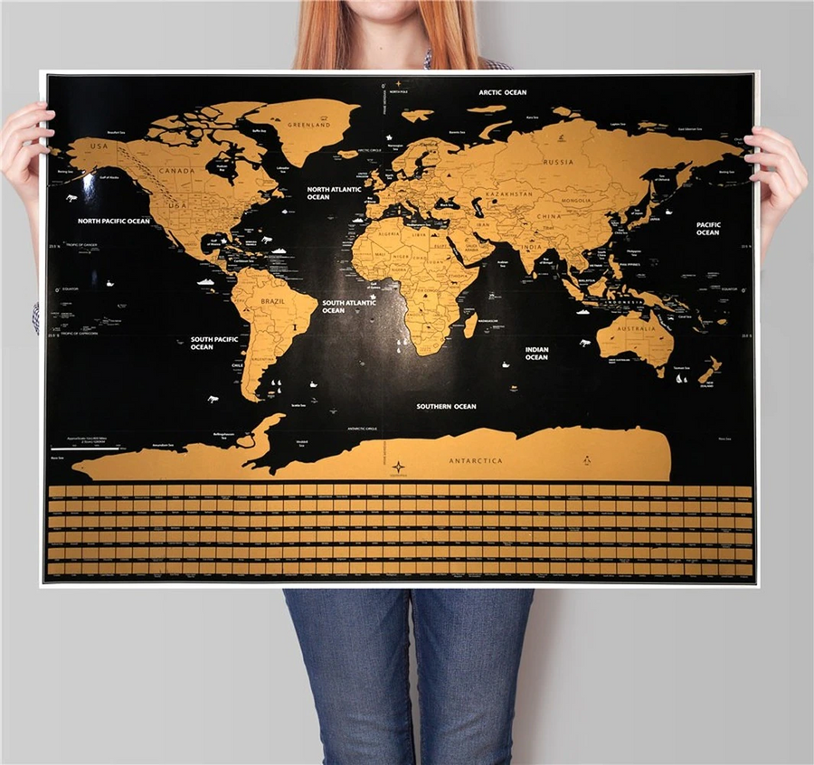 Deluxe Personalized Scratch World Map - Image 5