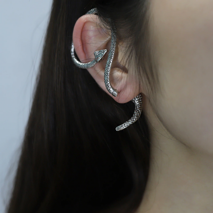 Twining Snake Punk Style  Earrings - Image 3