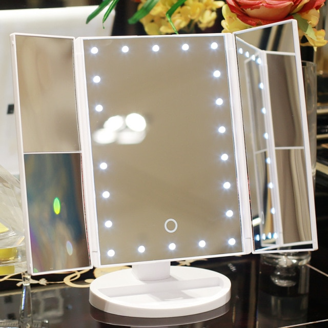 Foldable LED Touch Screen Makeup Mirror · Mavigadget