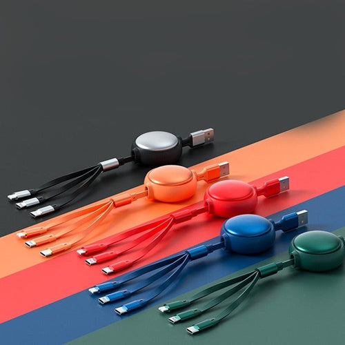 3in1 Retractable Fast Charging Cable - Image 0