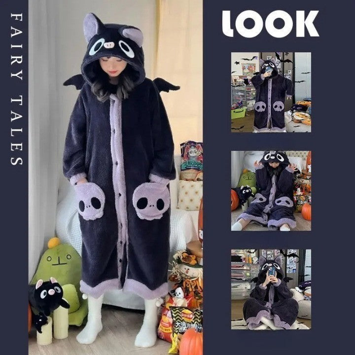 Dreamy Fox Thick Animal-Theme Hooded Blanket Pajamas - Image 9
