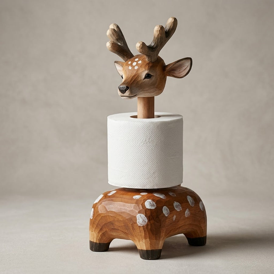 Happy Elephant Deer Toilet Paper Holder - Image 1