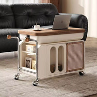 Vintage Style Lift-Top Hidden Storage Coffee Work Table - Image 6