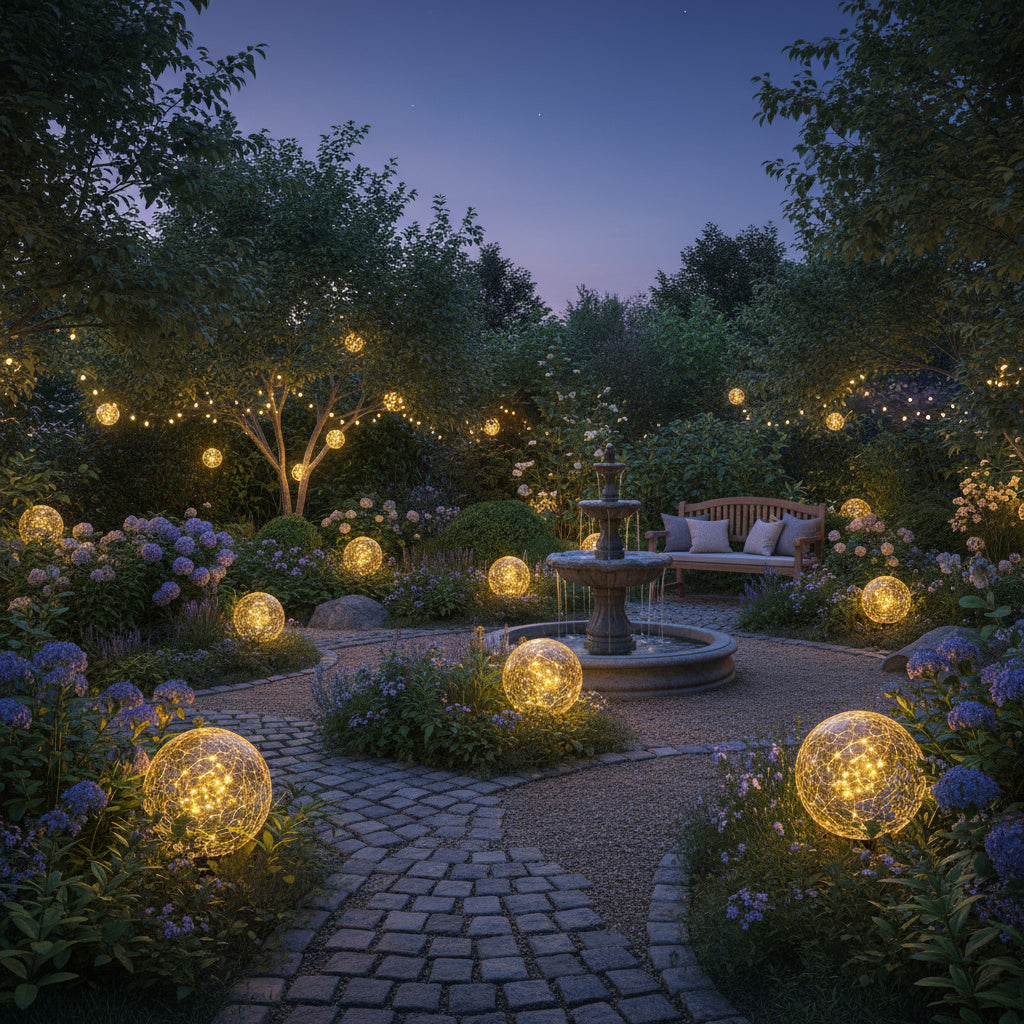 Solar-Powered Glass Ball Magical Garden Light - Image 1