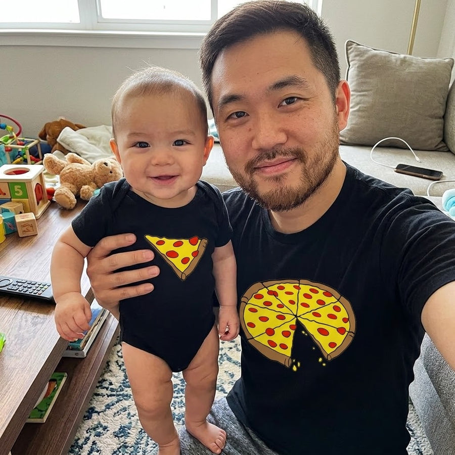 Slice & Baby Pizza Family Matching T-Shirt Set