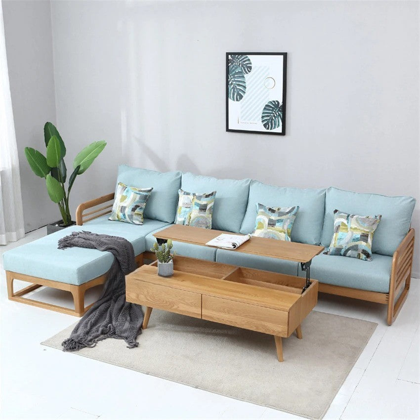 Wooden Nordic Liftable Space Saving Coffee Table - Image 5