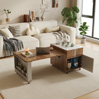 Japanese Minimalist Hidden Storage Coffee Table - Image 3