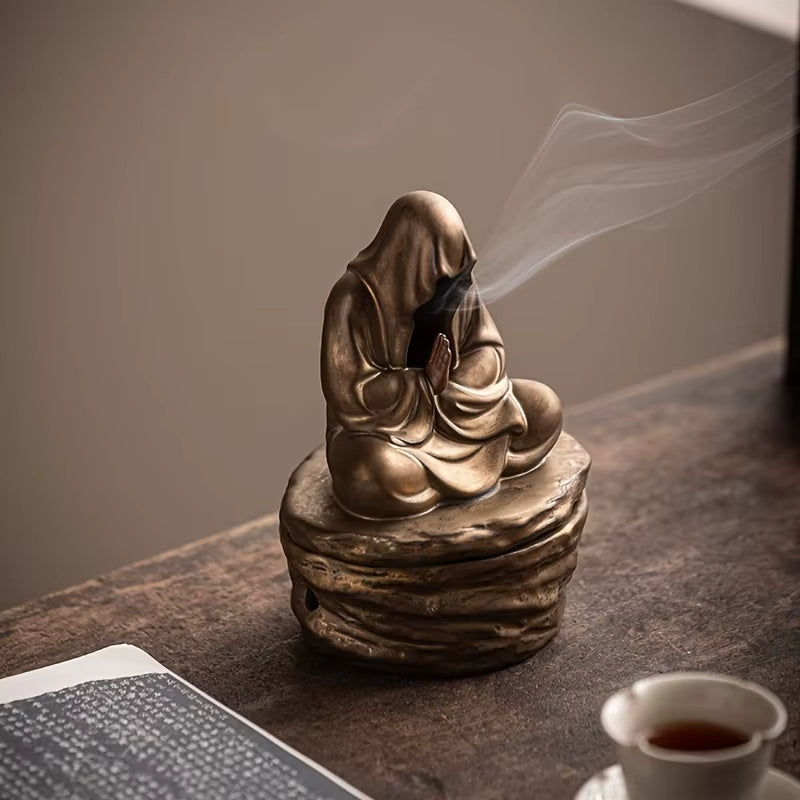 Silent Monk Backflow Ceramic Incense Burner - Image 3