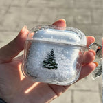 Frosted Tree Protective Transparent AirPods Case