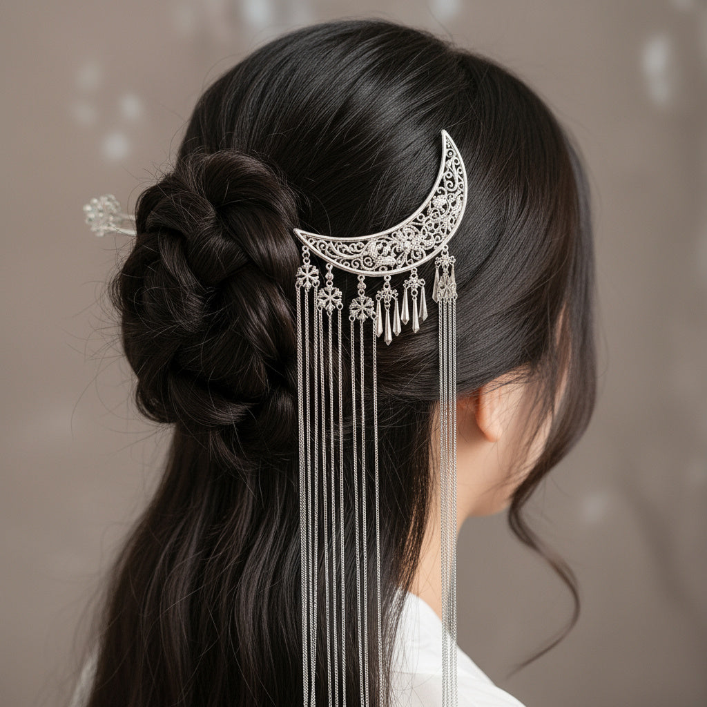Mystical Moon Shape Hair Clip - Image 2